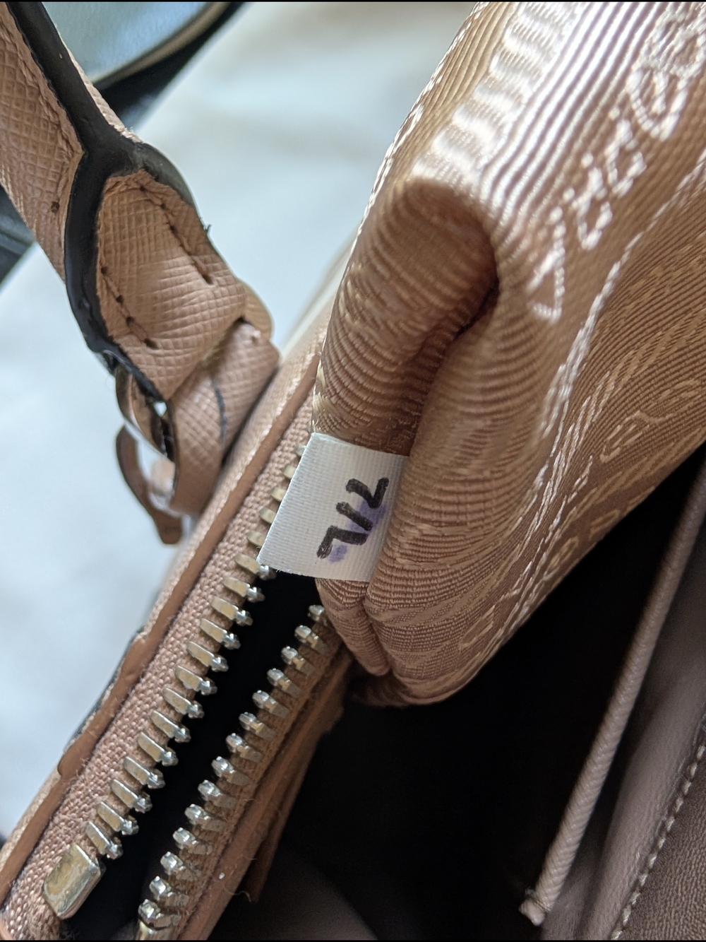 PRADA tricolor stripe Saffiano Top Handle Satchel - Picture 8 of 17